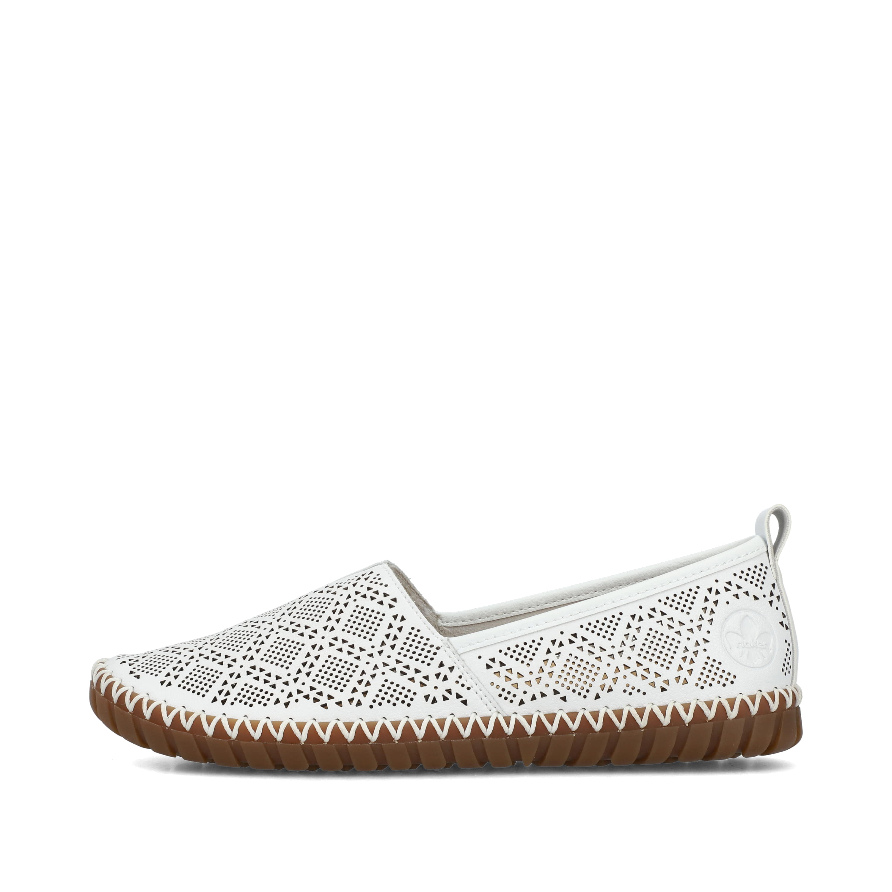 Rieker Damen Ballerinas reinweiss