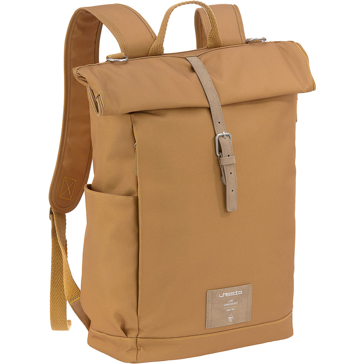 Wickelrucksack Rolltop curry, inkl. Zubehör & Wickelunterlage