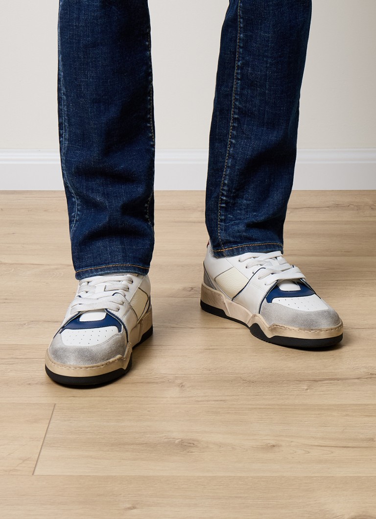 Teniși Dsquared2 Spiker din piele de vițel cu detalii întoarsă.