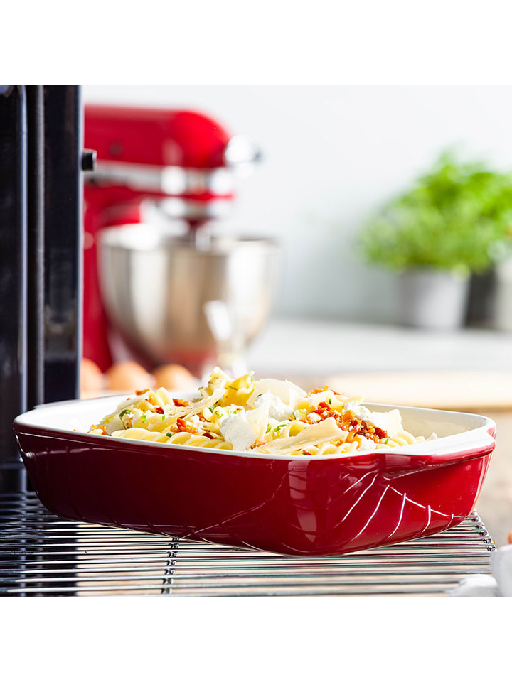 KitchenAid 2tlg. Set: Auflaufform in Rot - (B)31 x (H)18,5 x (T)6 cm günstig kaufen onesize