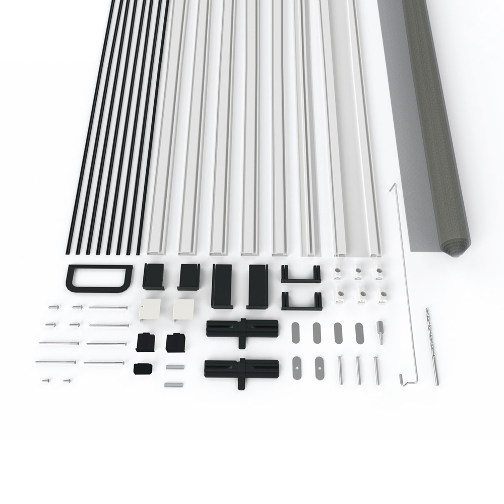 Hecht Aluminium Fliegengitter Türbausatz SLIMPLUS, 100x210cm braun
