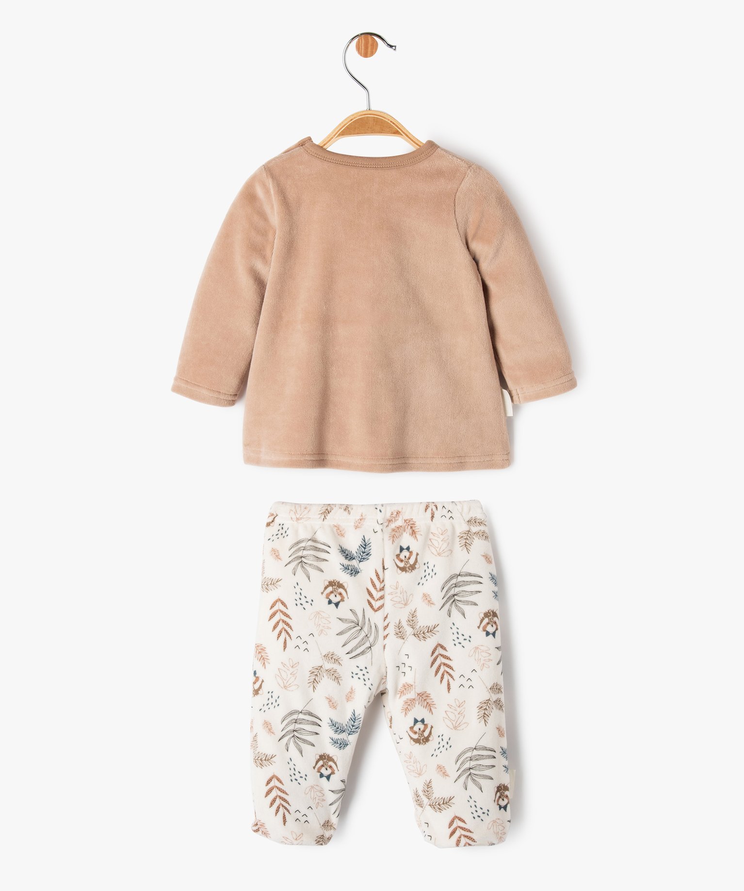 Pyjama 2 pièces avec motif raton laveur bébé - Petit Béguin marine | GEMO