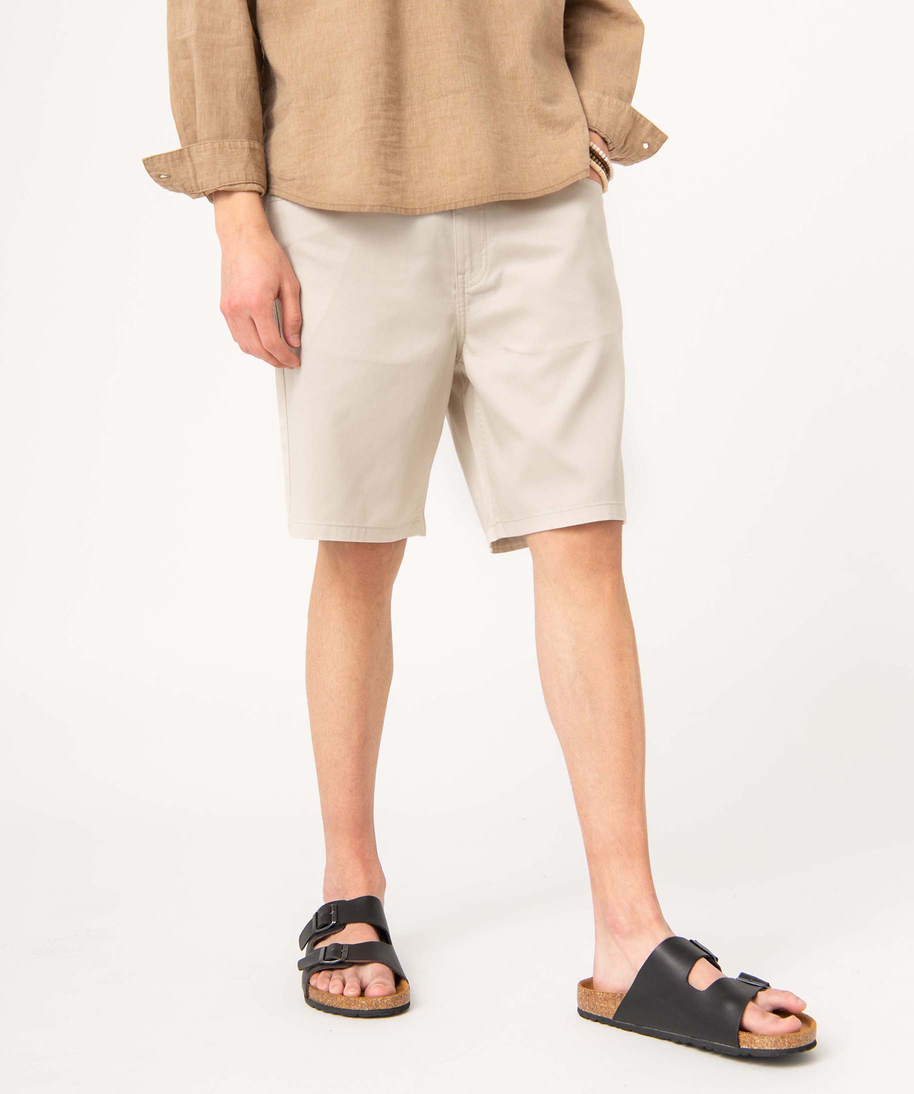 Bermuda homme en maille fine et fluide ecru | GEMO