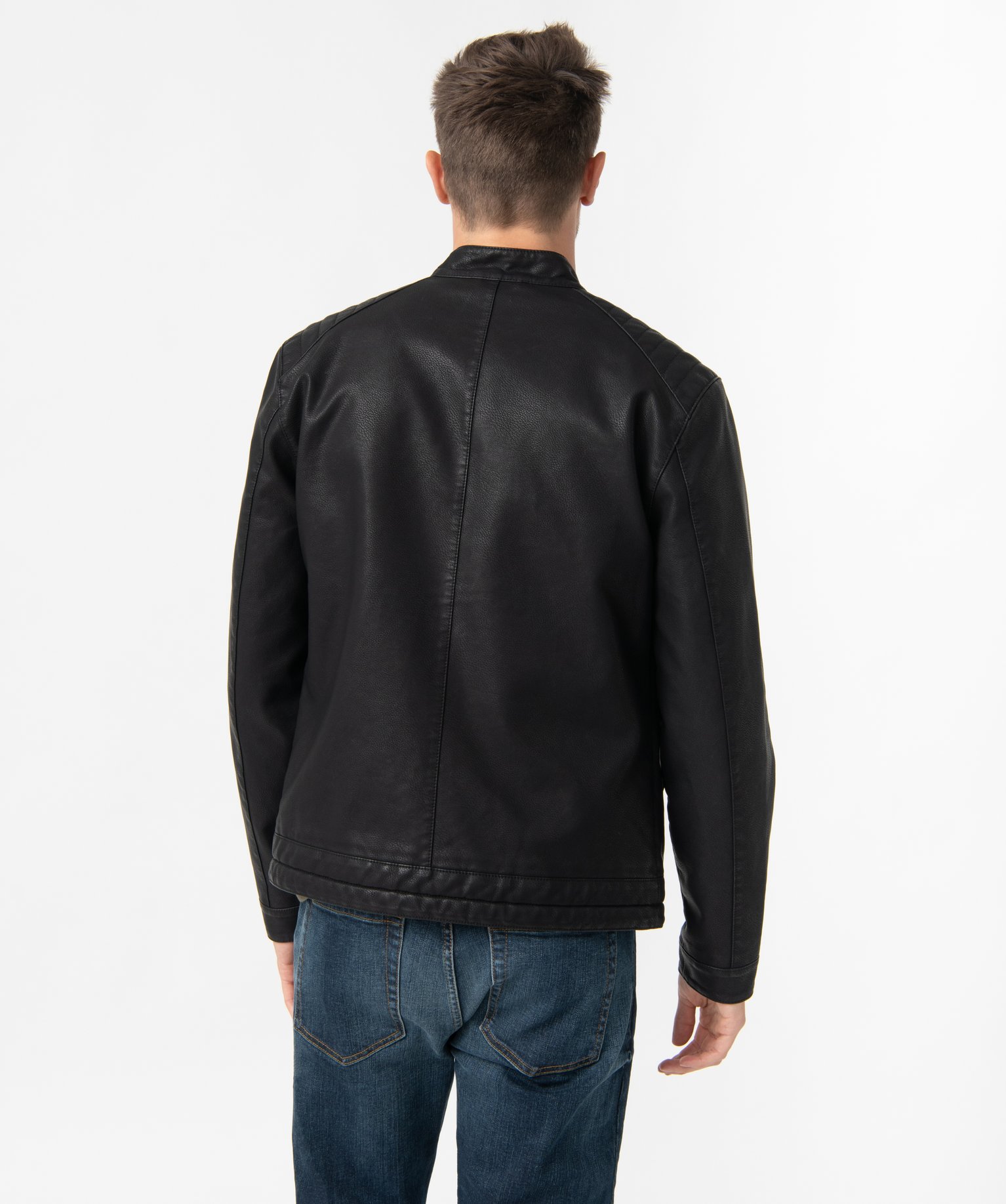 Blouson homme esprit motard noir | GEMO