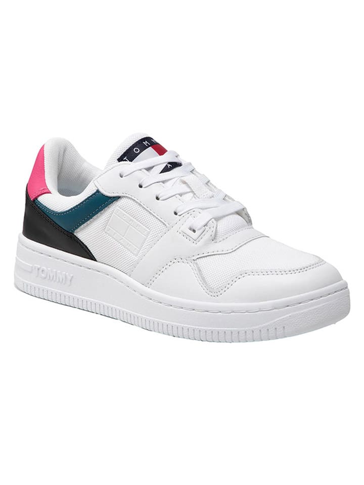 Tommy Hilfiger Shoes Leder-Sneakers in Weiß günstig kaufen