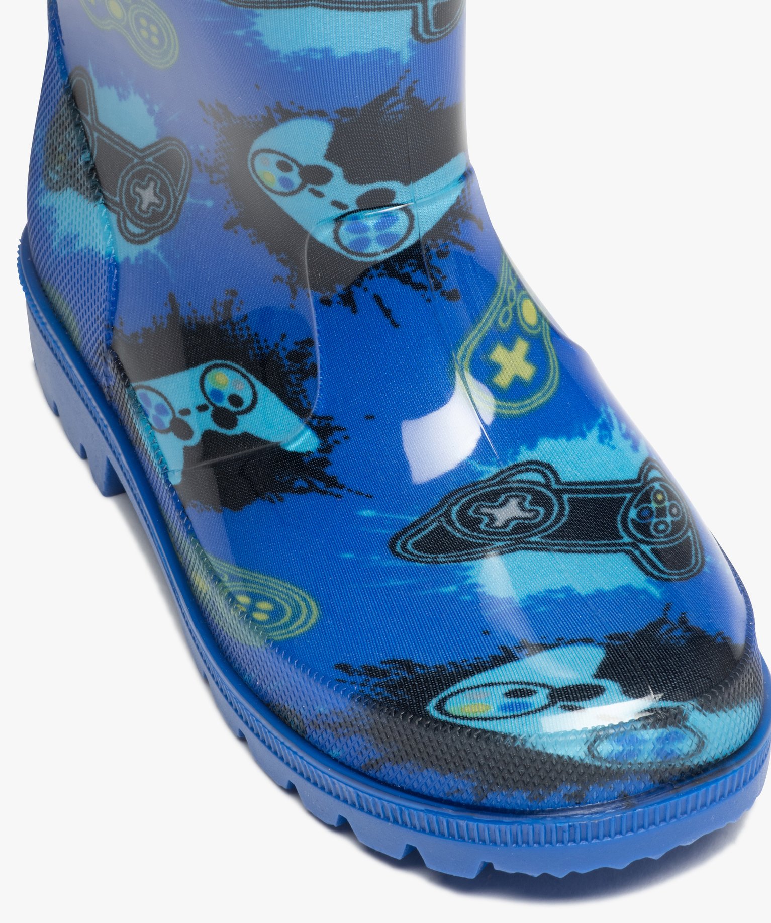 Bottes de pluie Garçon imprimées jeux vidéos bleu | GEMO