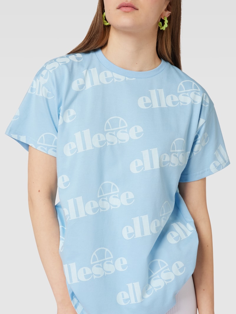 Oversized T-Shirt mit Rundhalsausschnitt in hellblau