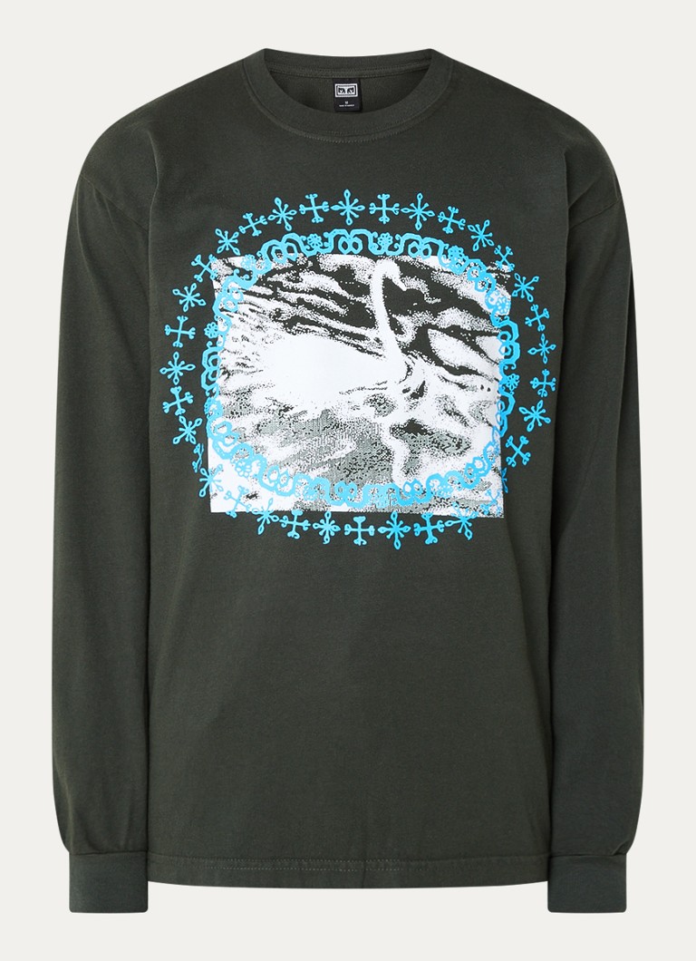 T-shirt à manches longues Obey Mystic Powers avec imprimé recto verso