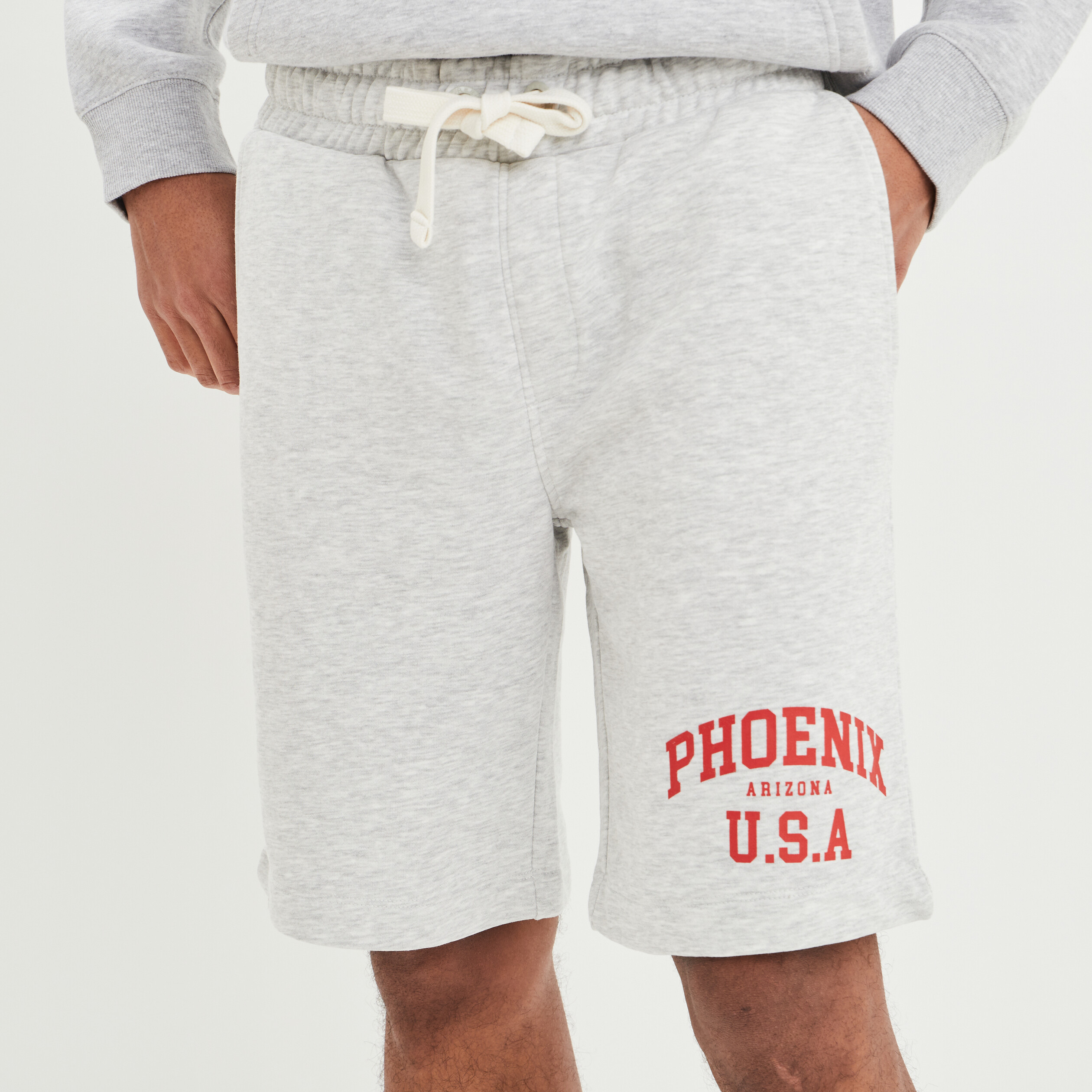 Jogging-Short droit Creeks gris clair homme | La Halle