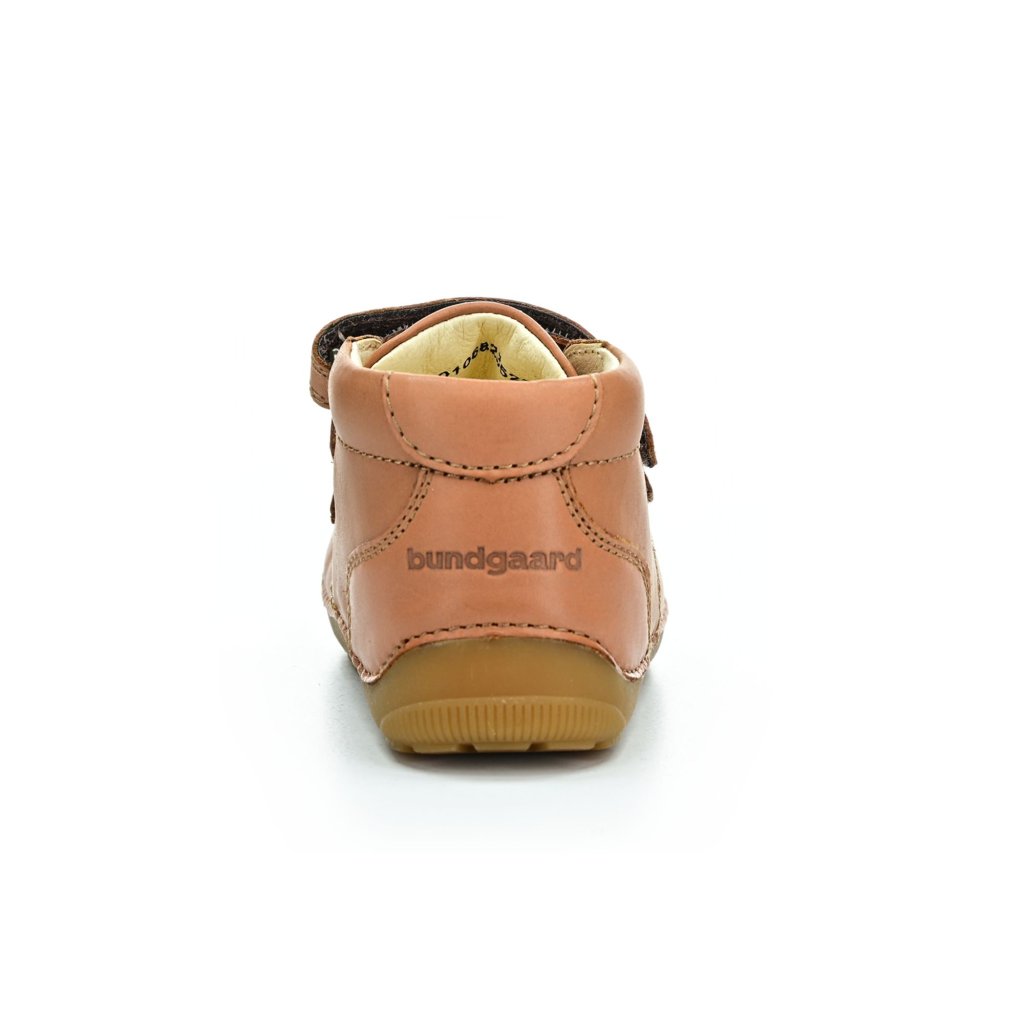 Bundgaard Petit Velcro Cognac braune Mid Cut Barfußschuhe