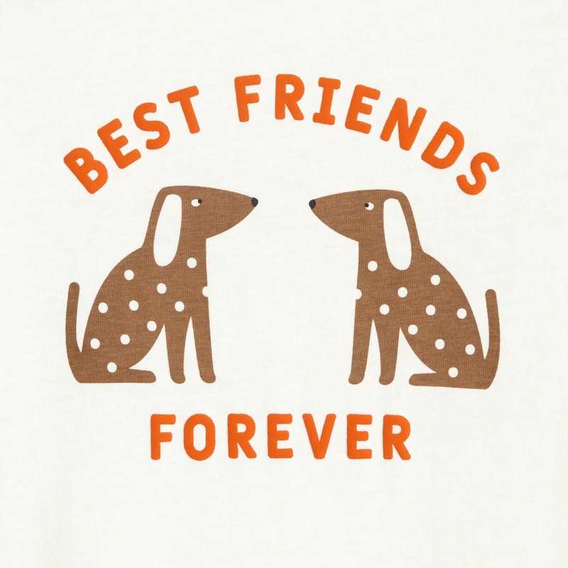 T-shirt best friends forever jaune fille