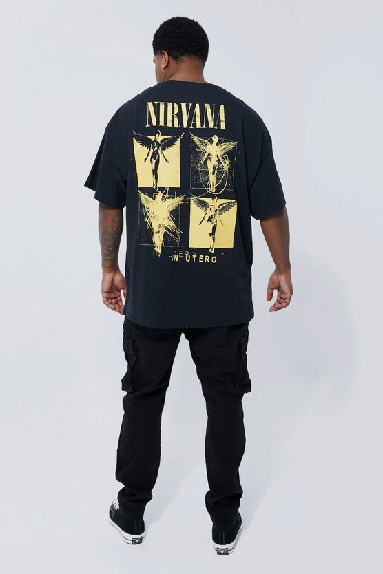 Plus T-Shirt mit Nirvana-Print