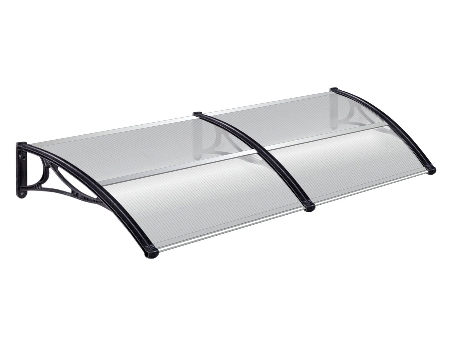 TRUTZHOLM Vordach Basic Vordach 100 x 295 cm schwarz Haustürdach