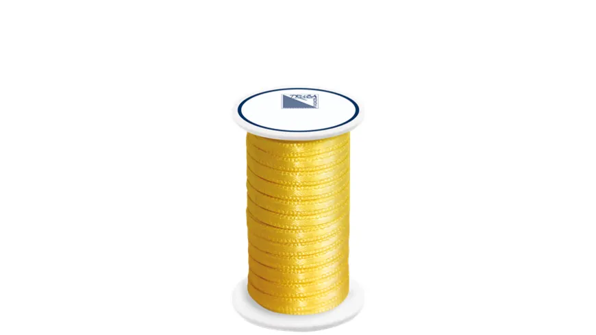 TRUBA Doppelsatinband auf Rolle 3mm x 5m gelb 5 m