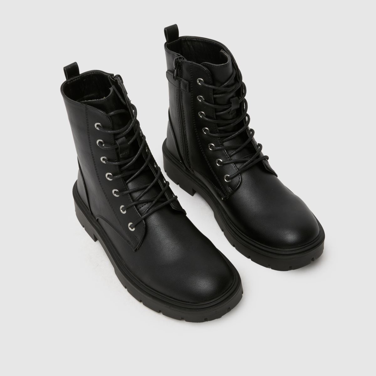 Schuh fekete Celine fűzős lányka ifjúsági csizma