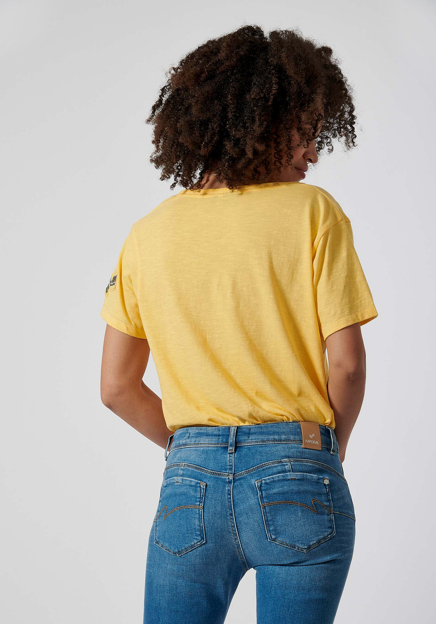 FIONA  T-shirt jaune Femme 100% coton