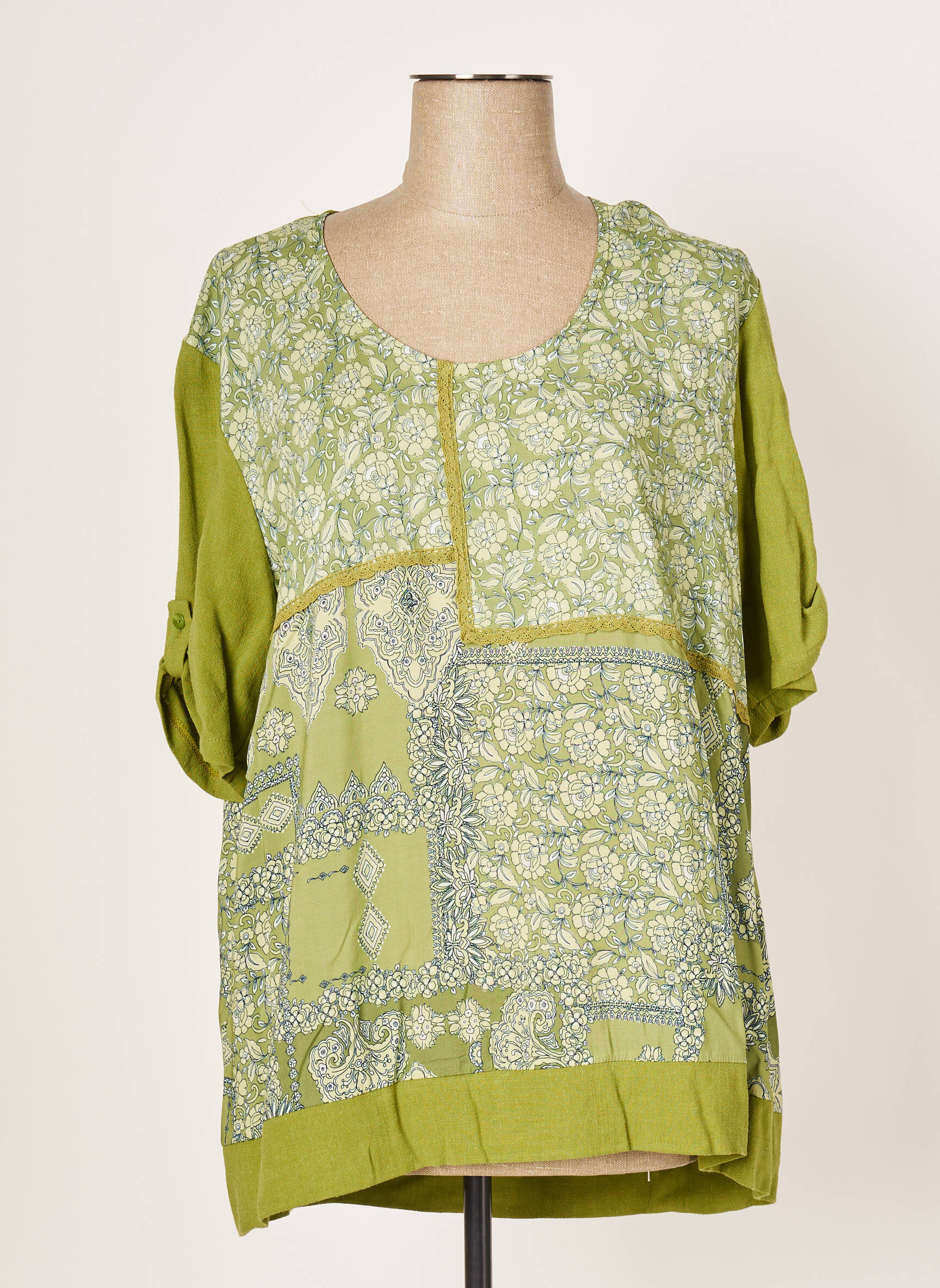 Franck Anna Tuniquemanchecourte Femme couleur vert