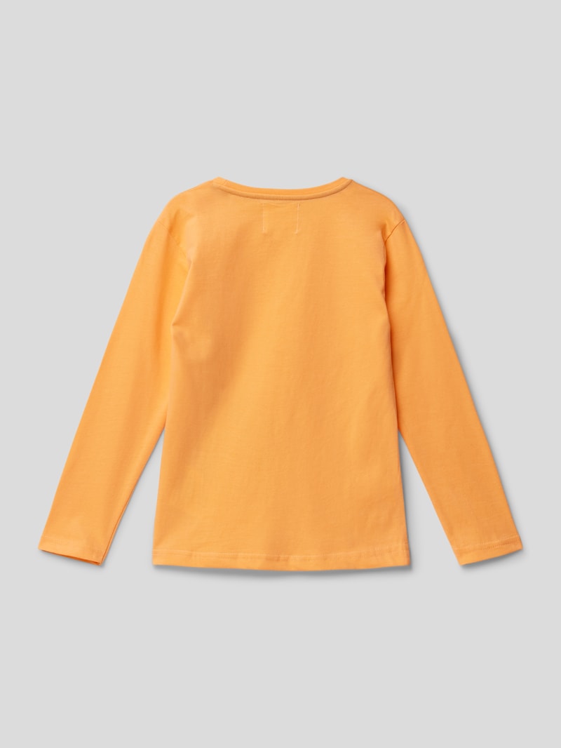 Longsleeve mit Motiv-Print in orange