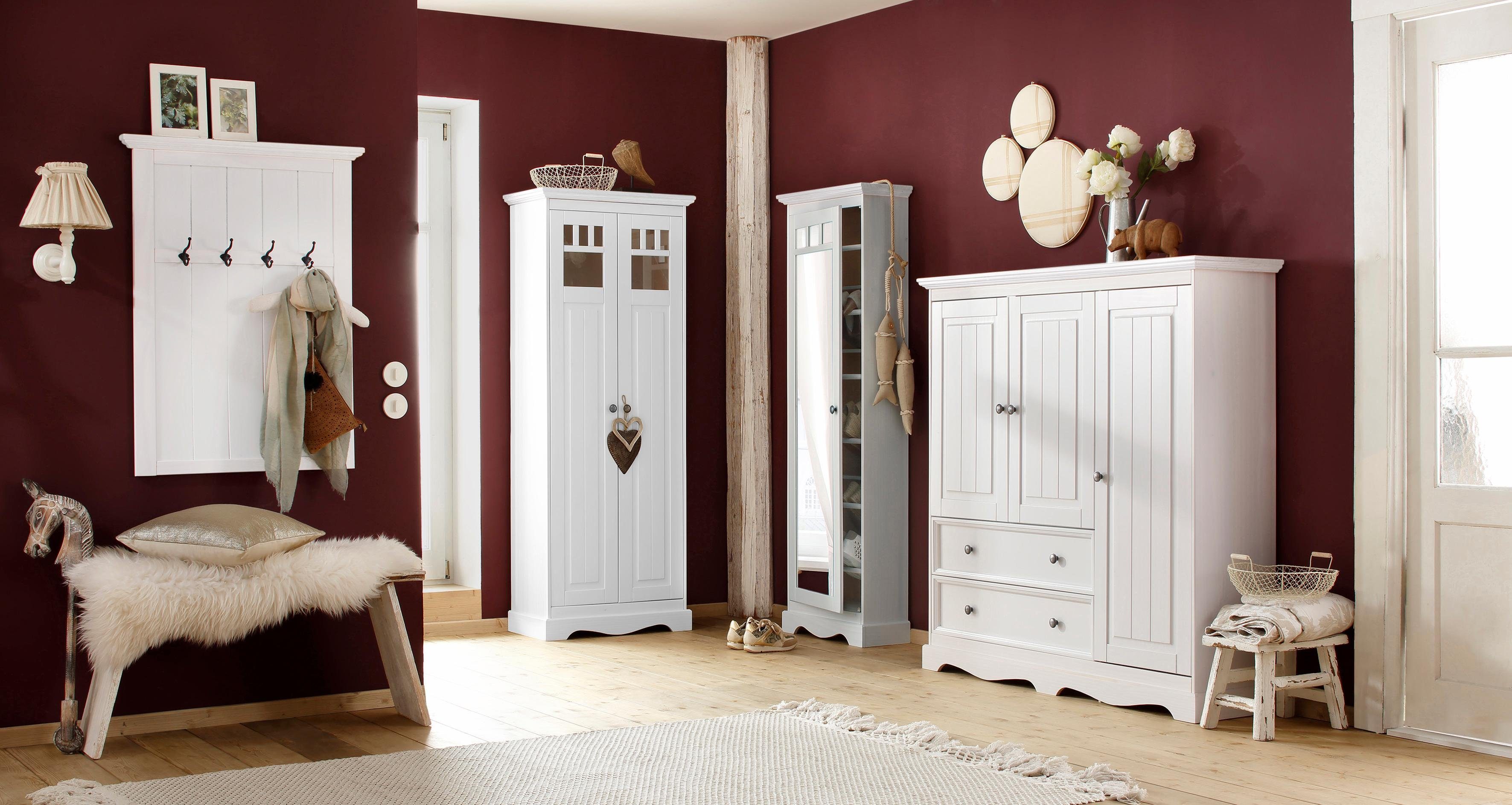 Home affaire Kinderkleiderschrank Melissa Wäscheschrank,aus massivem Kiefer, mit Sockelleiste, Breite 138 cm