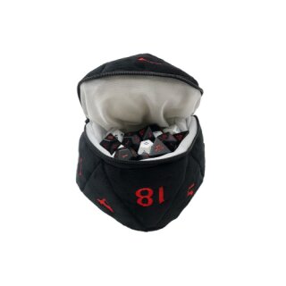 UP - D20 Plush Dice Bag - Dungeons & Dragons - Black and Red