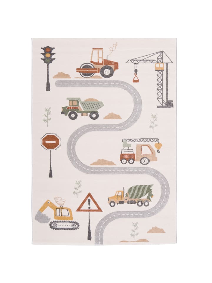 Pergamon Kinder Teppich Maui Kids Baustelle in Bunt günstig kaufen 200 x 290 cm