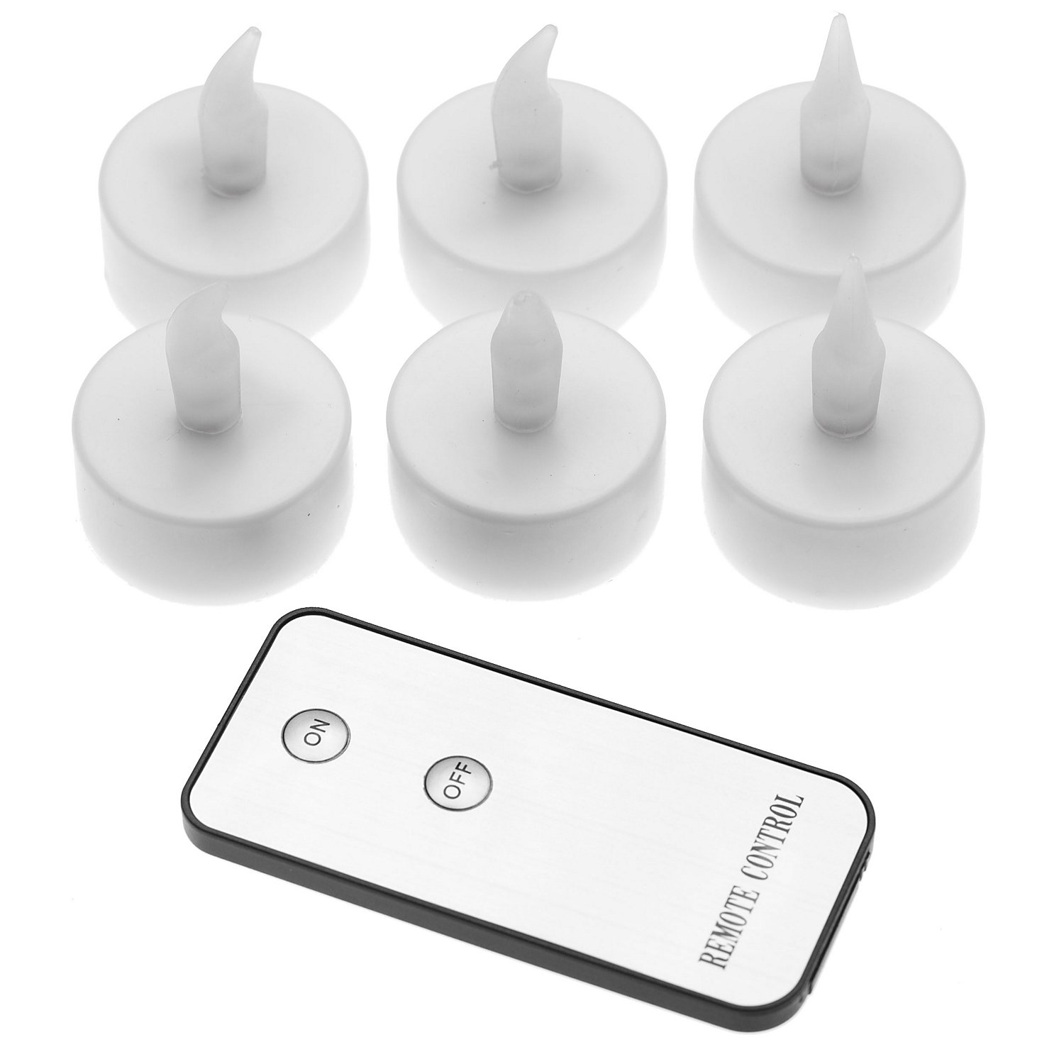 LED-Teelichter, 4 cm Ø, 6 Stück