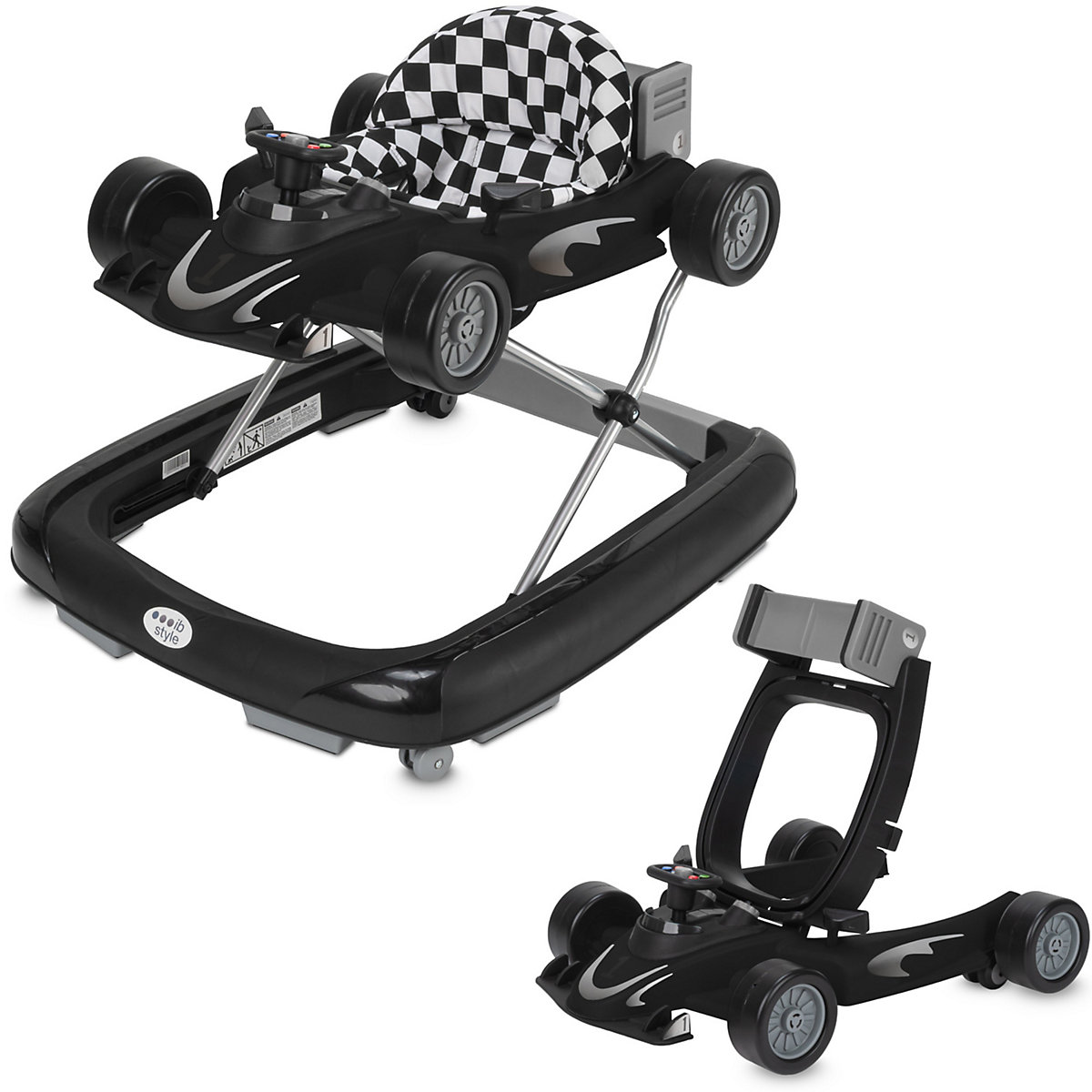 Lauflernwagen Lauflernhilfe Gehfrei 2 in1 mit Sound LITTLE SPEEDSTER 70 x 62 x 40 cm