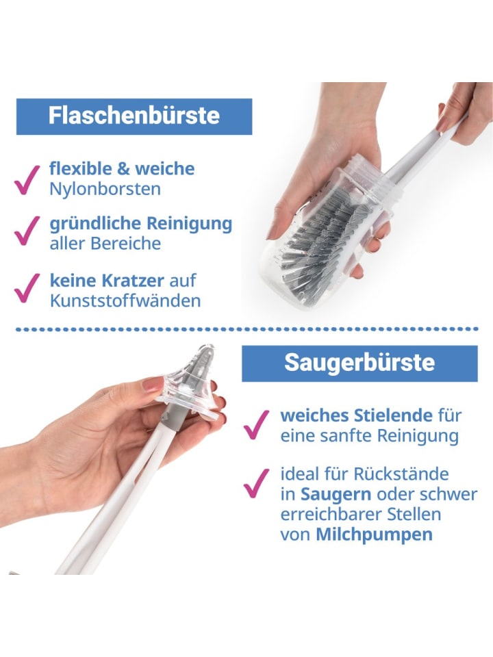 MiaMia 13-tlg. Starter-Set / Flaschen-Set - 6 PP-Flaschen in grau günstig kaufen onesize