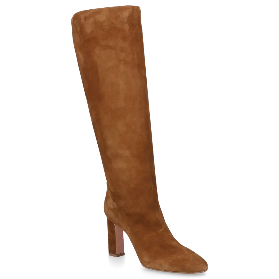 Aquazzura - Stiefel MANZONI 85 Veloursleder - braun