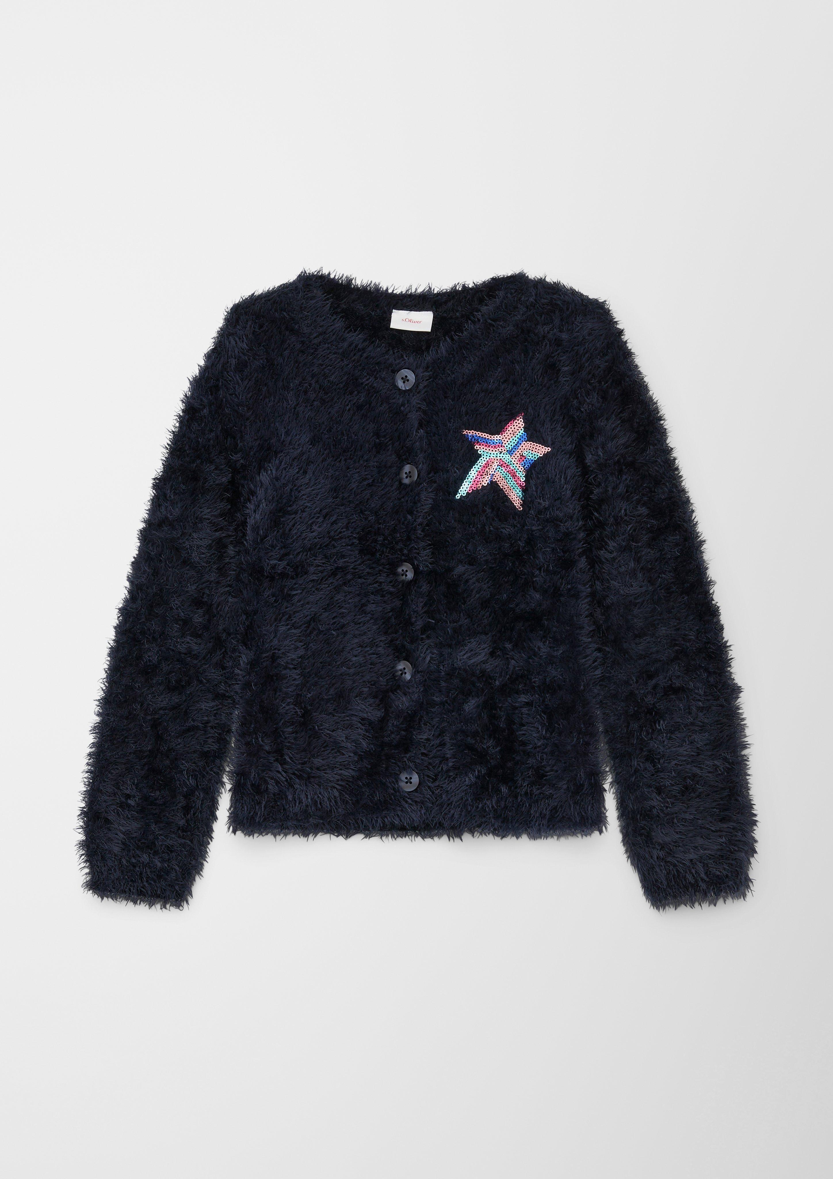 Strickjacke mit Paillettendetail  2122667-5952