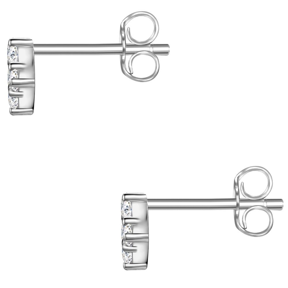 Glanzstücke München Puces d'oreilles en argent Carré Argent sterling Oxyde de zirconium (CZ) en Argen Boucles d'oreilles