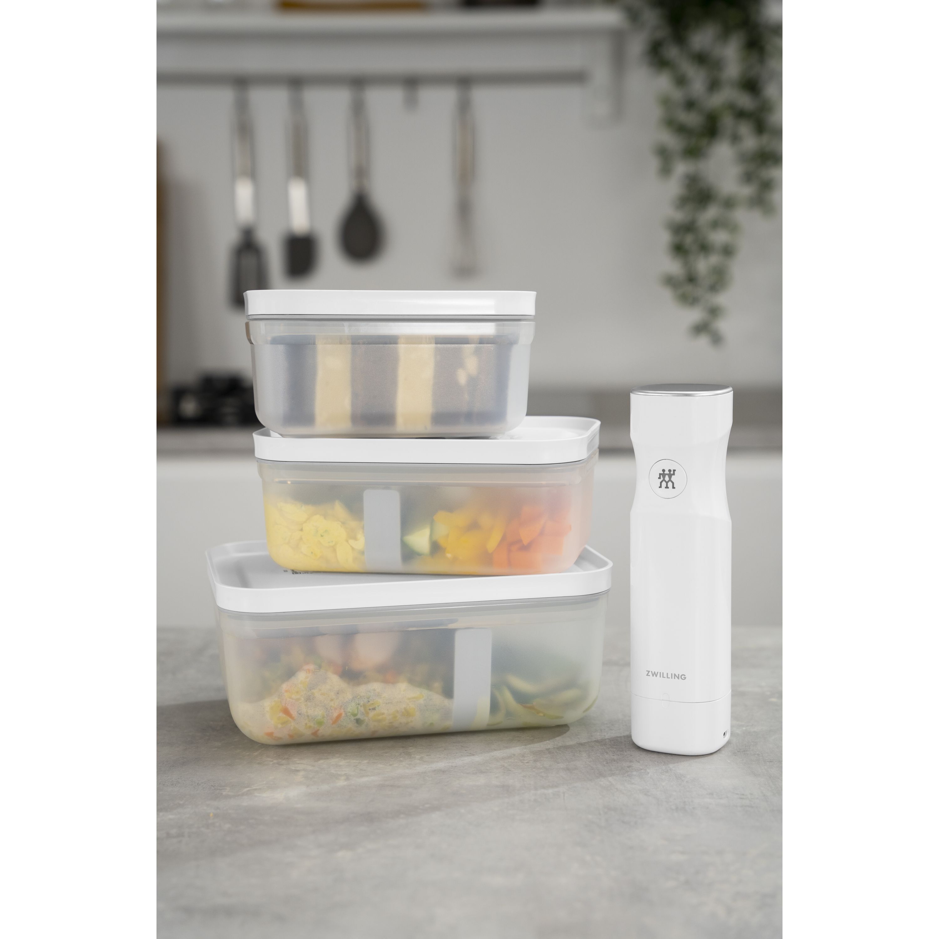Vakuum Lunchbox L, Kunststoff, Semitransparent-Grau