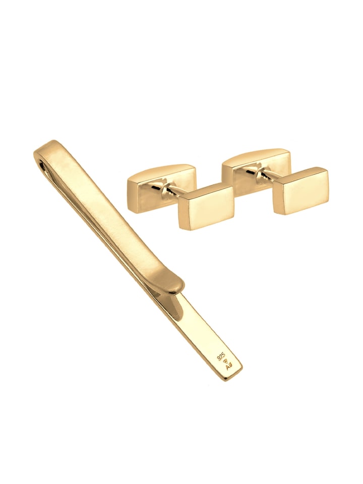KUZZOI Schmuckset 925 Sterling Silber Geo in Gold günstig kaufen onesize