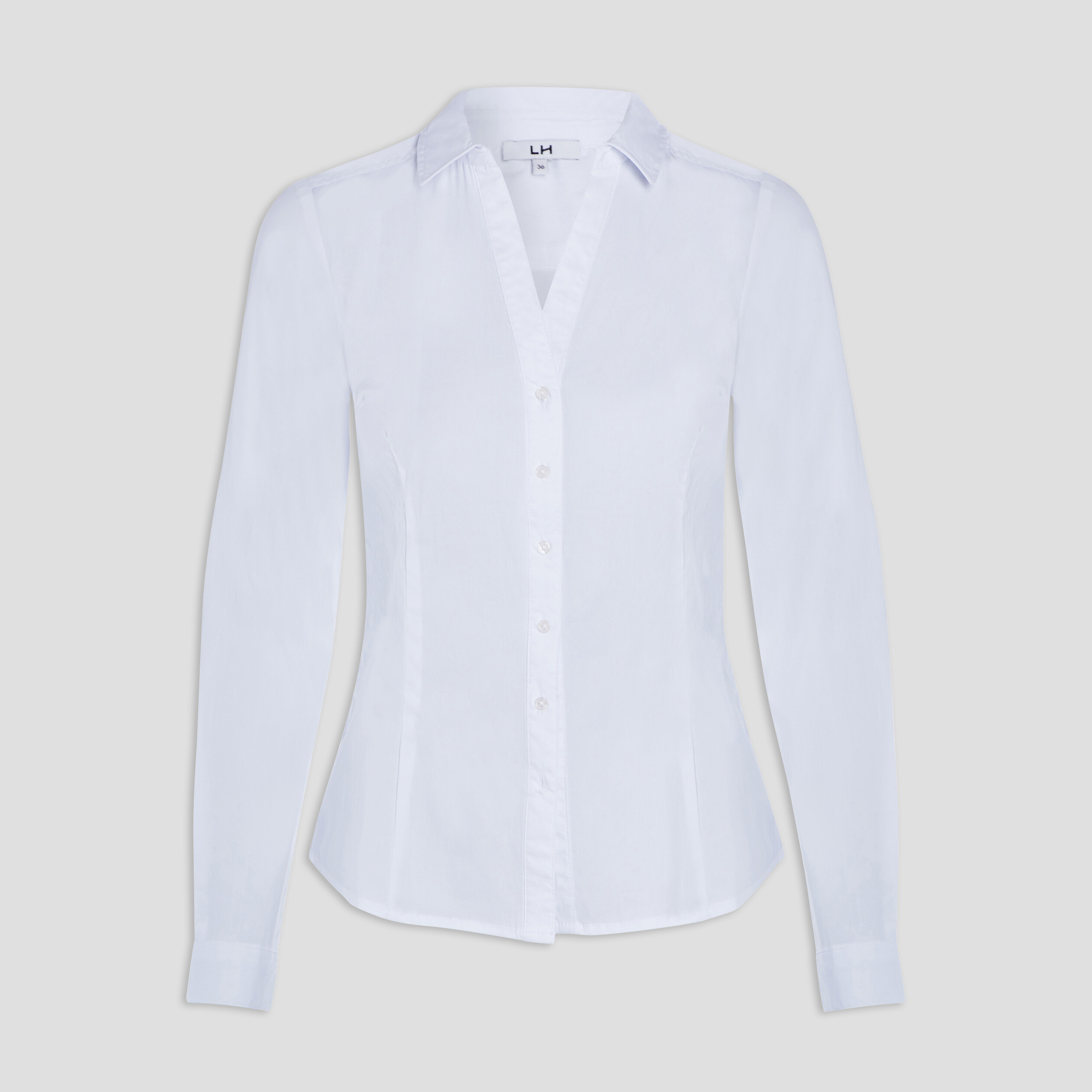 Chemise manches longues blanc femme | La Halle