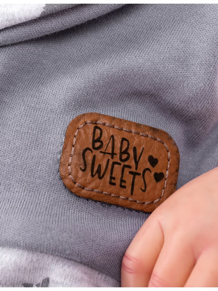 Baby Sweets 2tlg Set Strampler   Halstuch Lieblingsstücke Sterne in grau hellgrau günstig kaufen