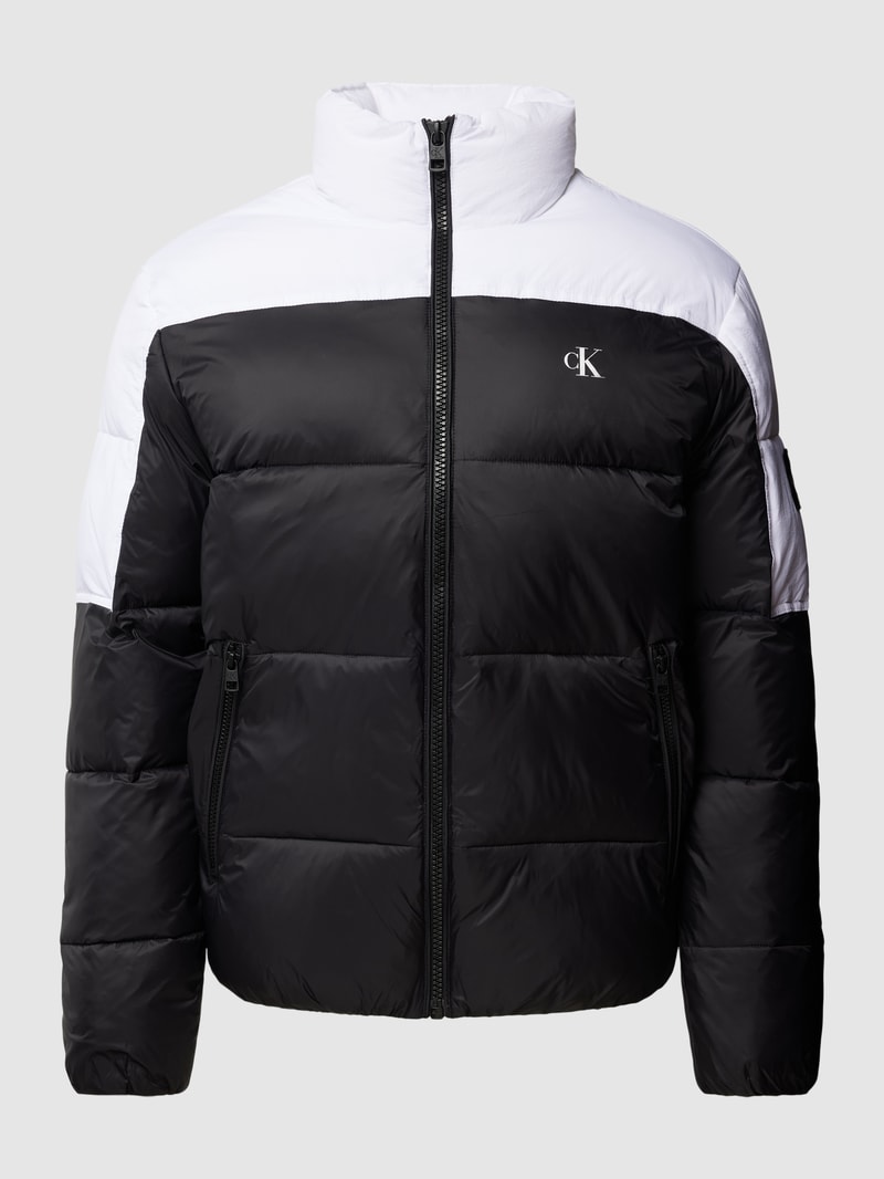 Steppjacke mit Logo-Print in black