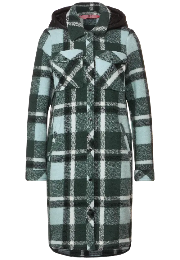 Street One Karo Overshirt mit Kapuze