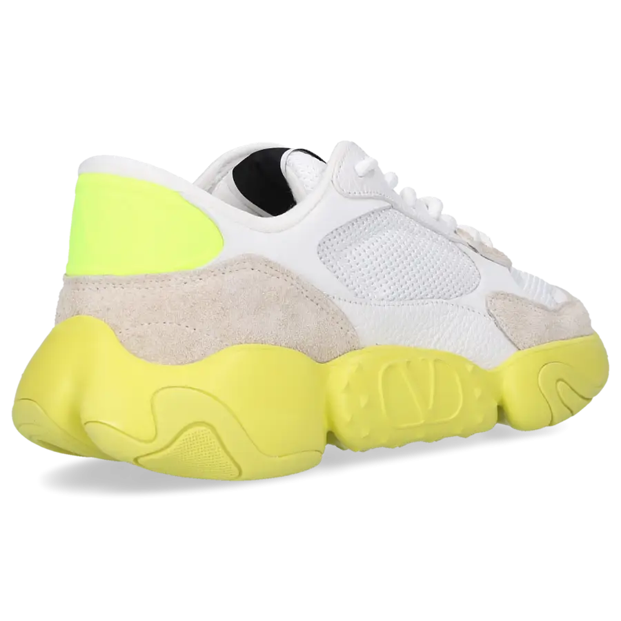 Valentino Garavani - Sneaker low BUBBLEBACK Veloursleder - gelb