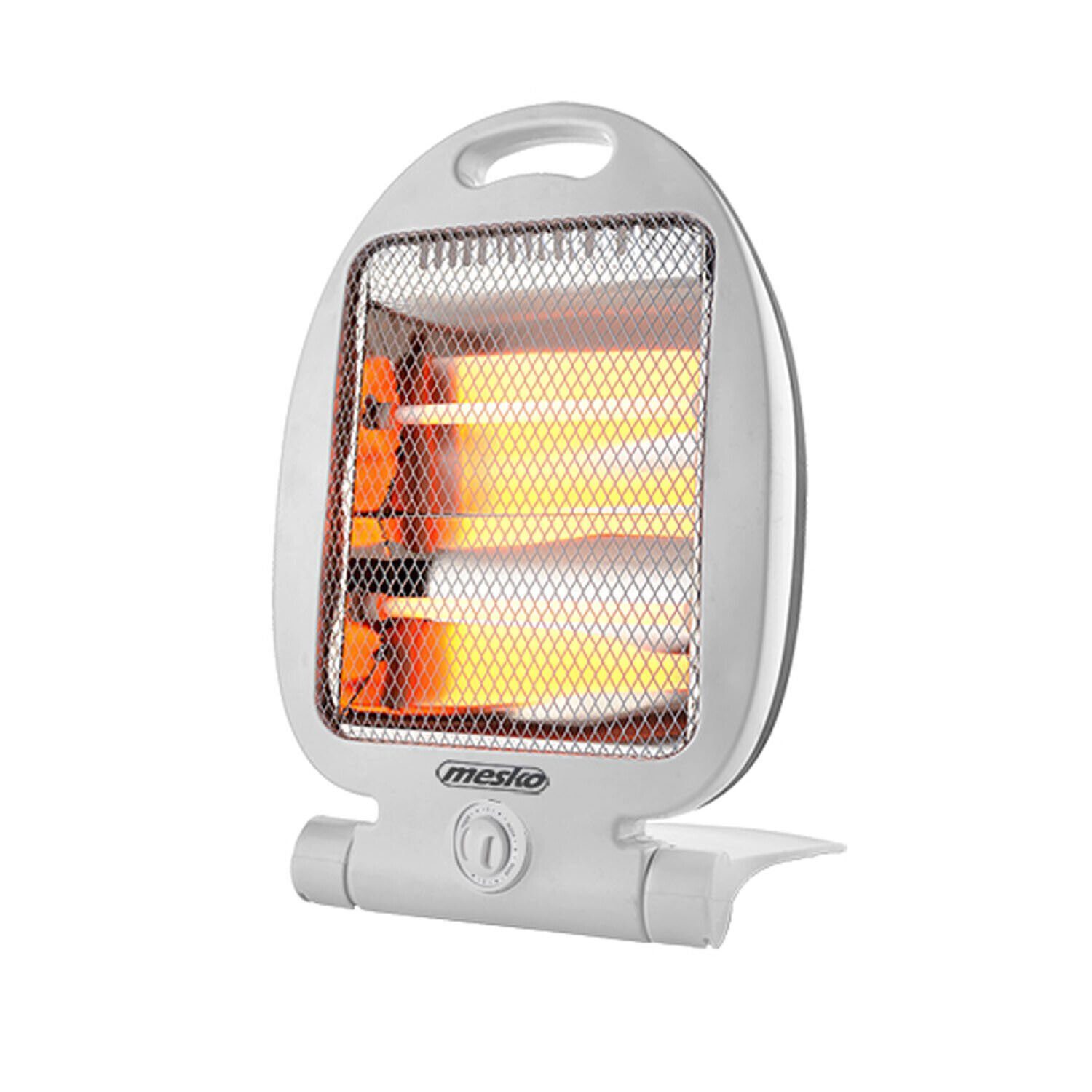 Mesko Heizgerät Quarz Infrarot Heizung 2 Temperaturstufen,Sicherheitssystem, 800 W, Automatische Abschaltung & Einstellbarer Thermostat