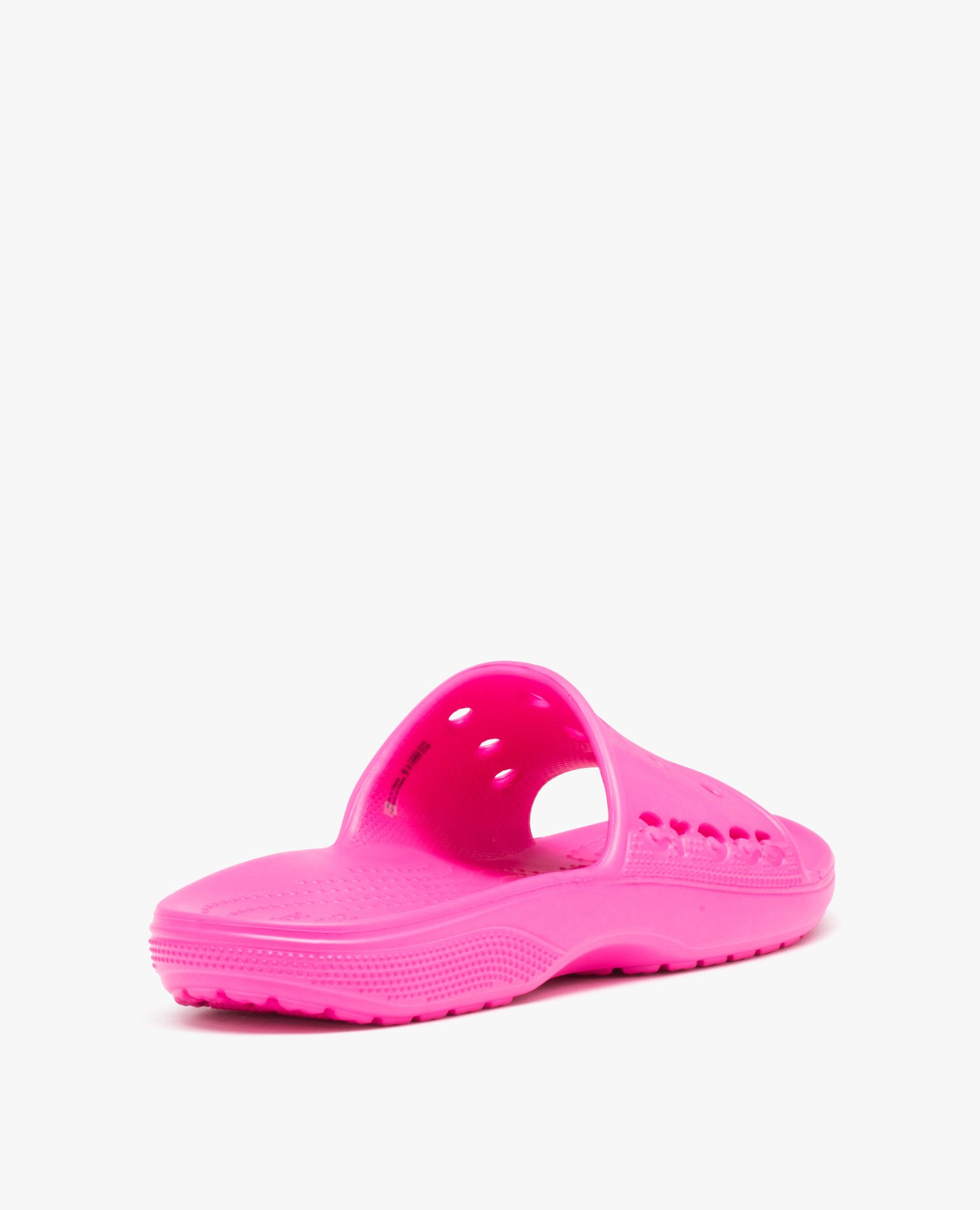 Claquettes femme unies à bride large perforée - Crocs rose | GEMO