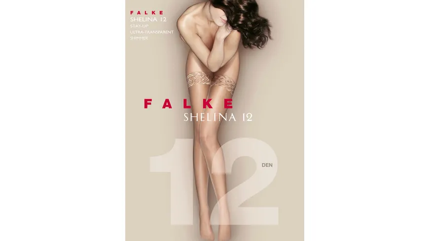 FALKE Damen Halterlose Strümpfe Shelina 12 DEN BRASIL