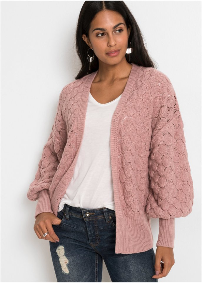 Ajour-Strickjacke