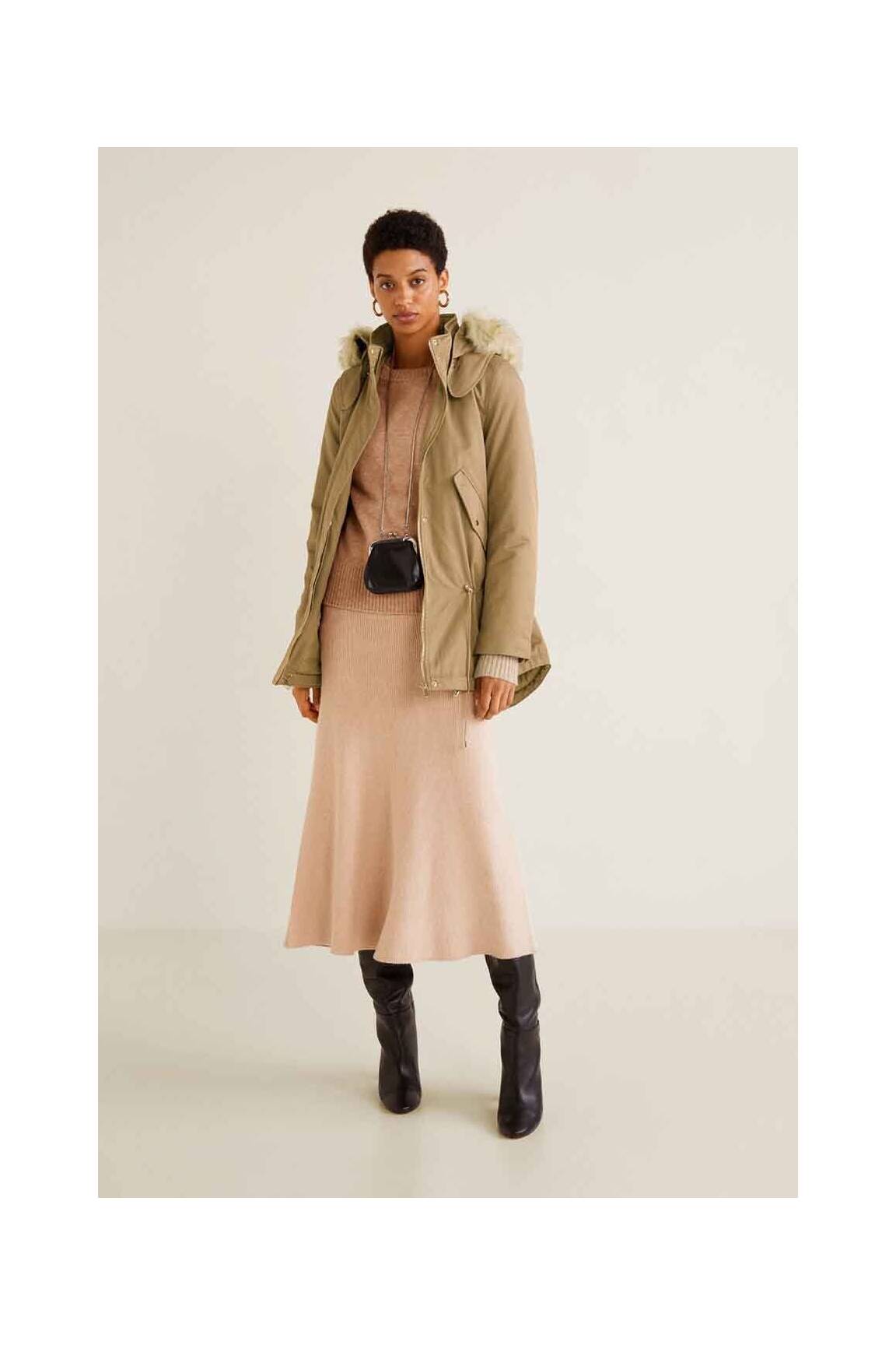 Mango Parkas Femme couleur beige