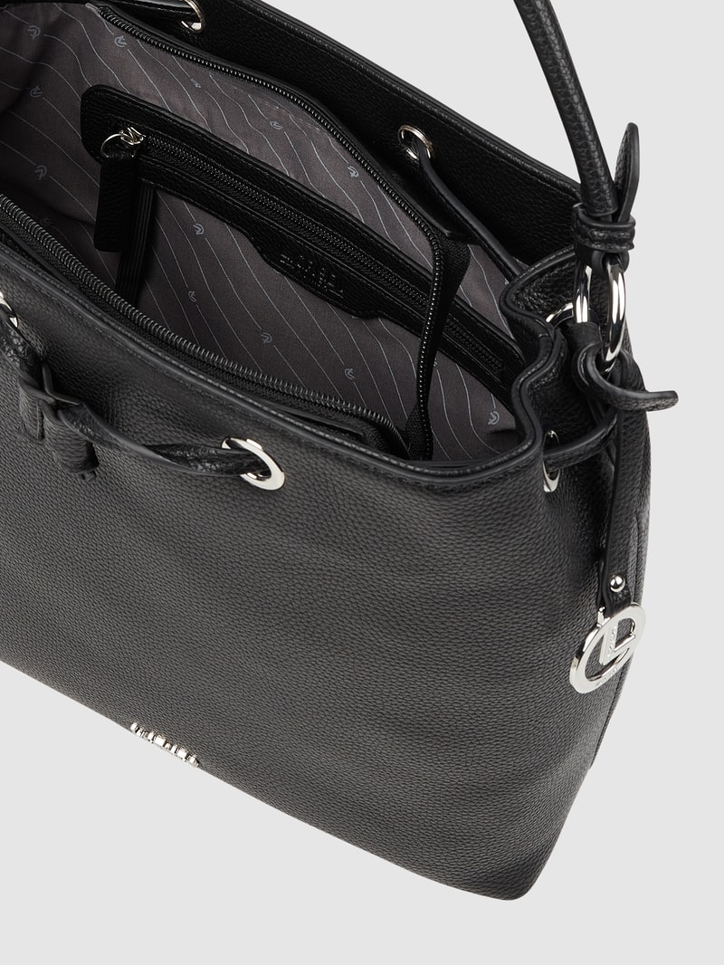Hobo Bag in Leder-Optik in schwarz