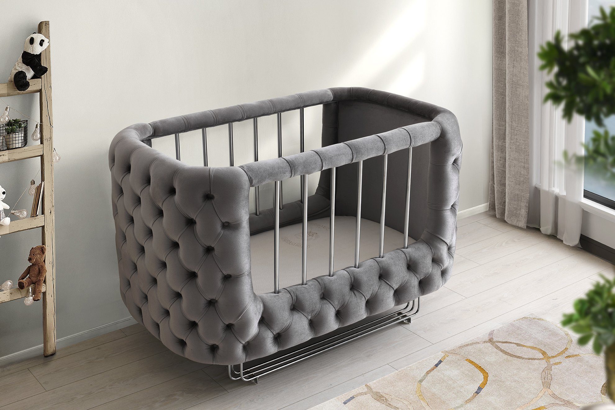 Jabari Babybett Wollbäckchen I Begrenztes Angebot I nur bei OTTO, Kinderbett 70x120 cm mit Matratze I Handmade Herstellung in Berlin