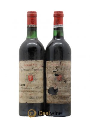 Château Poujeaux  1975 - Lot de 2 Bouteilles