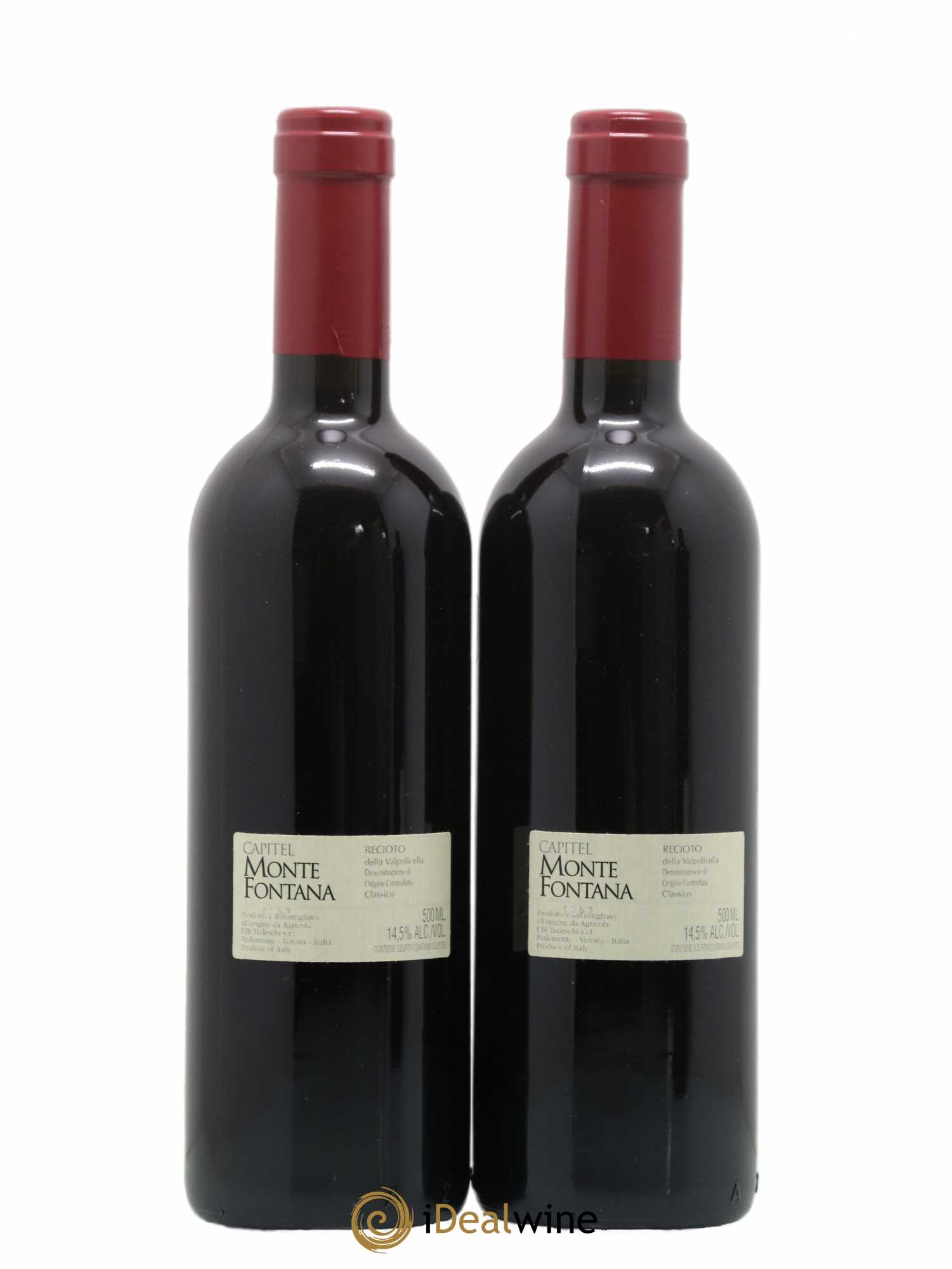 Italie Tedeschi Capitel Monte Fontana Recioto 50cl 2003 - Lot de 2 Bouteilles