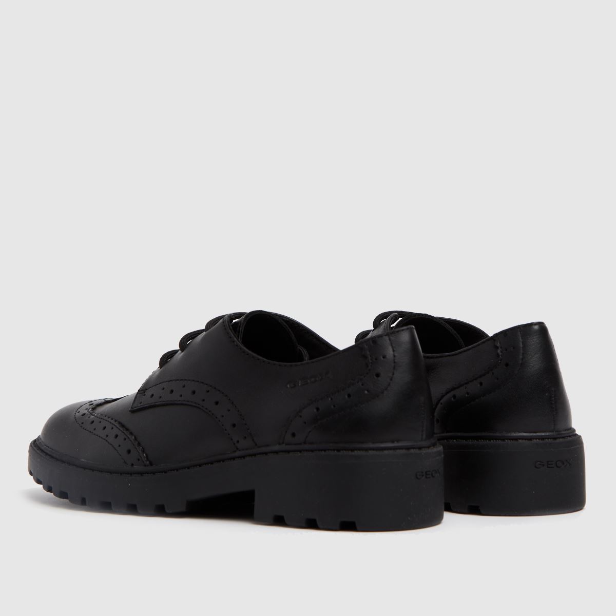 Geox fekete Casey Brogue Lány Gyerek Cipő