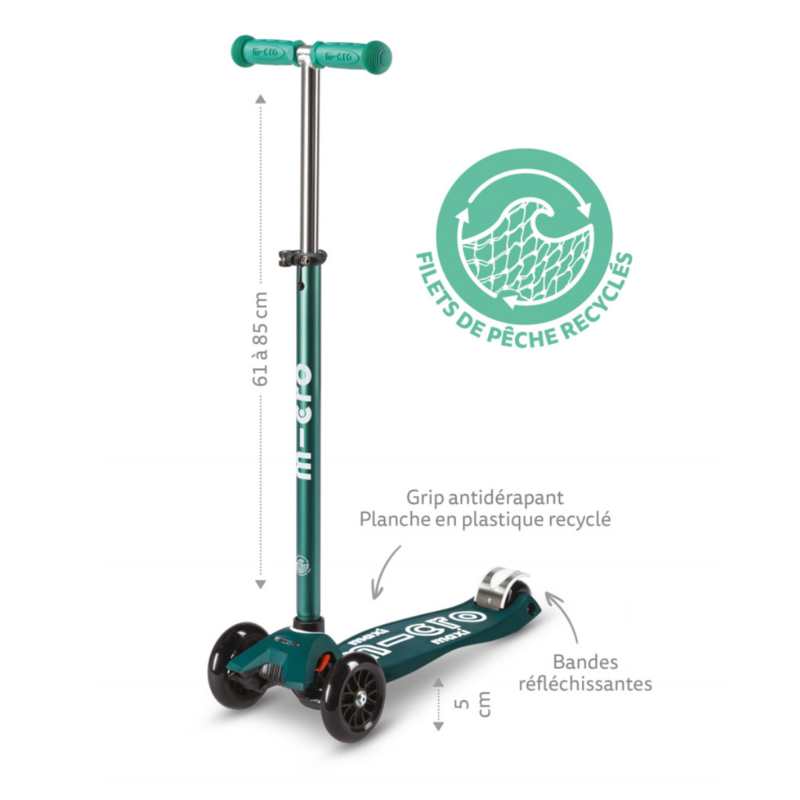 Trottinette 3 roues – Maxi Deluxe Eco Vert