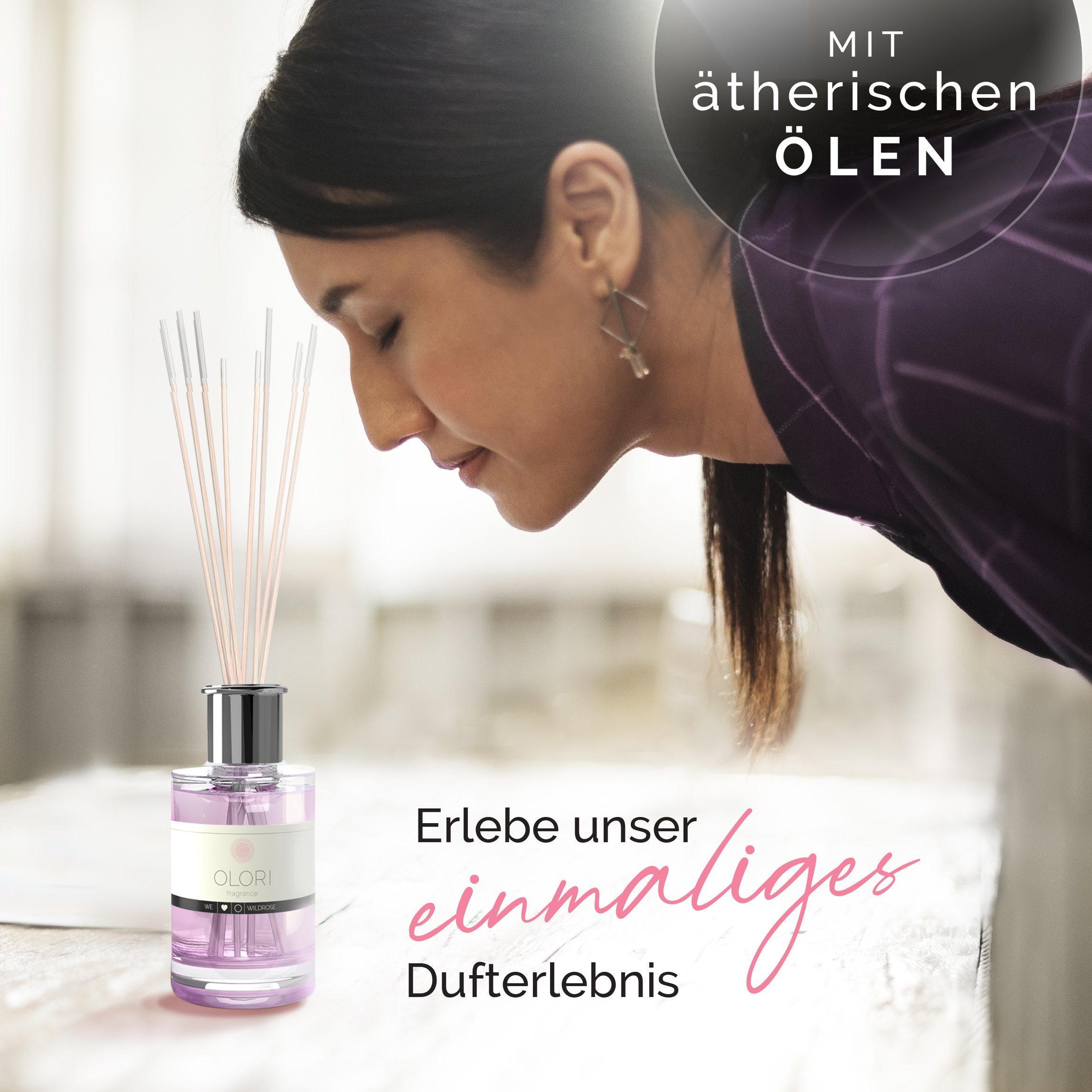 OLORI Raumduft Diffuser I Zimt/Orange I mit ätherischen Ölen I 200 ml (1-St)